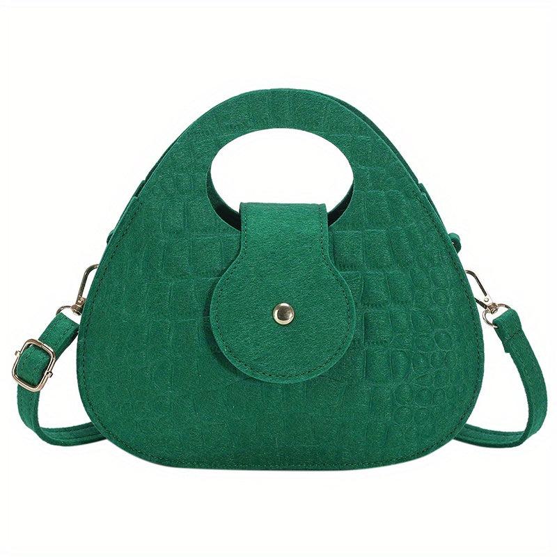 Crocodile Pattern Crossbody Bag Top Handle Purse