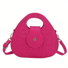 Crocodile Pattern Crossbody Bag Top Handle Purse