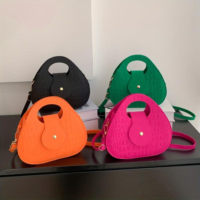 Crocodile Pattern Crossbody Bag Top Handle Purse