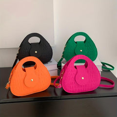 Crocodile Pattern Crossbody Bag Top Handle Purse