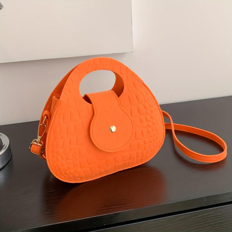 Crocodile Pattern Crossbody Bag Top Handle Purse
