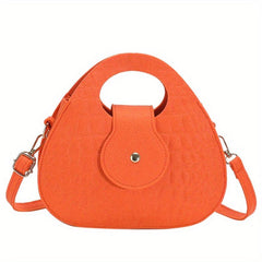Crocodile Pattern Crossbody Bag Top Handle Purse