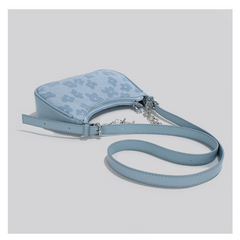 Floral Jacquard Shoulder Bag Chain Crossbody Bag