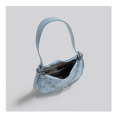Floral Jacquard Shoulder Bag Chain Crossbody Bag