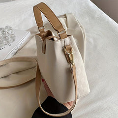 Embossed Faux Leather Shoulder Bag Large Capacity Tote Handbag