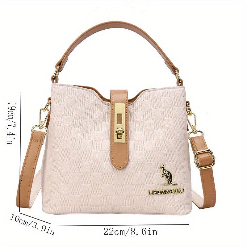 Embossed Faux Leather Shoulder Bag Large Capacity Tote Handbag