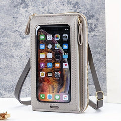 Minimalist Zipper Phone Bag Solid Coin Purse Wallet
