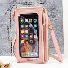 Minimalist Zipper Phone Bag Solid Coin Purse Wallet