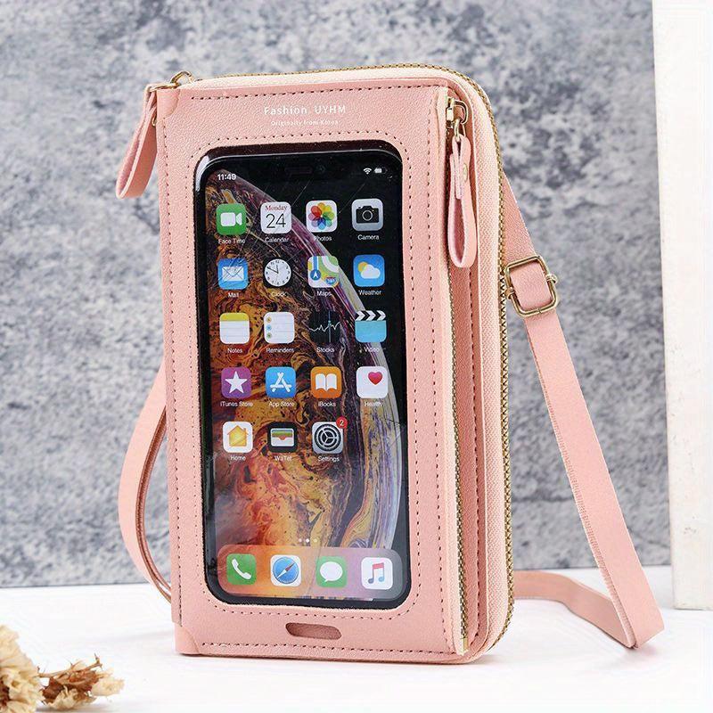 Minimalist Zipper Phone Bag Solid Coin Purse Wallet