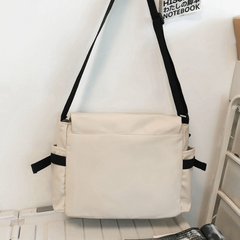 Letter Pattern Flap Messenger Bag Nylon Crossbody Bag Casual Shoulder Purse