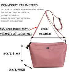 Nylon Crossbody Bag Lightweight Travel Shoulder Bag