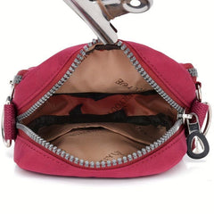 Nylon Crossbody Bag Pockets Shoulder Purse Zipper Travel Sports