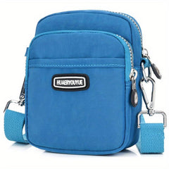 Nylon Crossbody Bag Pockets Shoulder Purse Zipper Travel Sports