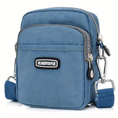 Nylon Crossbody Bag Pockets Shoulder Purse Zipper Travel Sports
