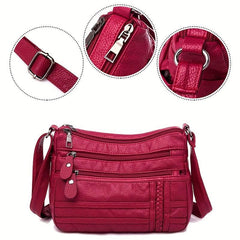 Vintage Hobo Shoulder Bag Zipper Crossbody Bag for Work