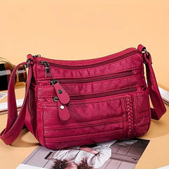 Vintage Hobo Shoulder Bag Zipper Crossbody Bag for Work