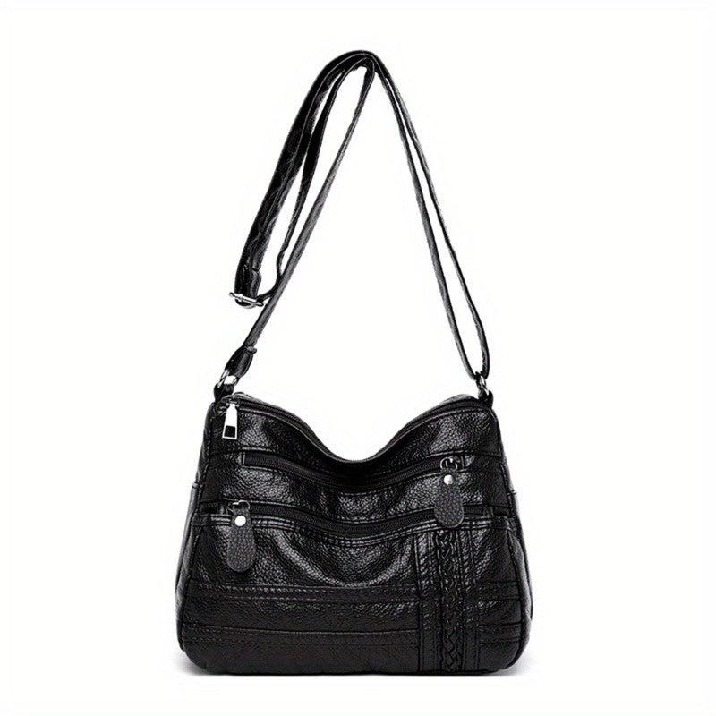 Vintage Hobo Shoulder Bag Zipper Crossbody Bag for Work