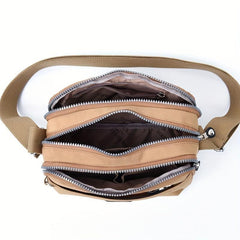 Waterproof Nylon Crossbody Bag Pockets Messenger Bag Casual Shoulder Bag