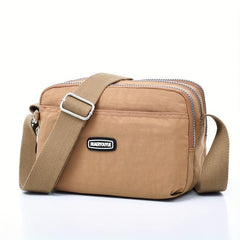 Waterproof Nylon Crossbody Bag Pockets Messenger Bag Casual Shoulder Bag