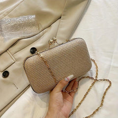 Glitter Clutch Wallet Evening Bag Chain Strap Coin Purse