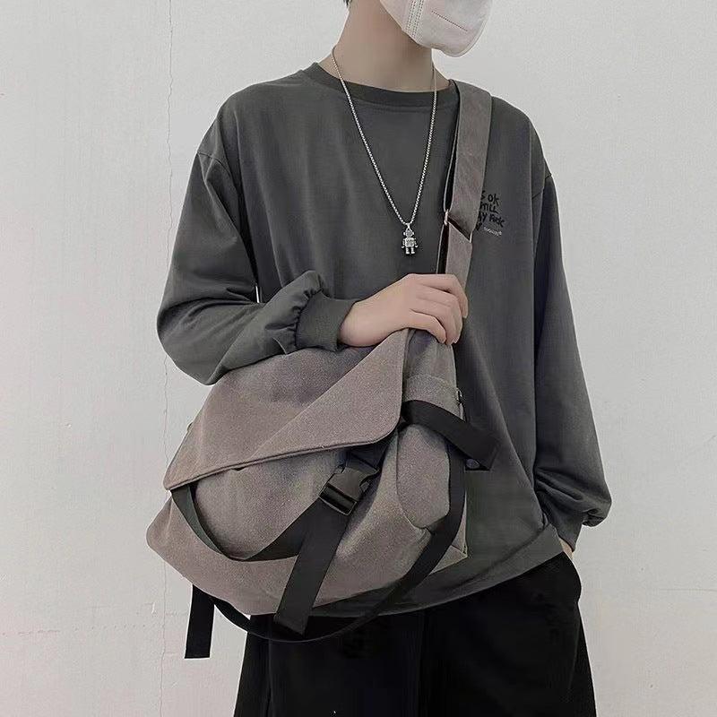 Vintage Canvas Crossbody Bag Large Capacity Messenger Bag