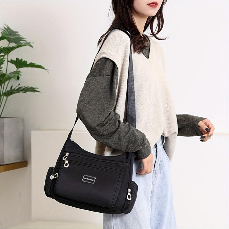 Nylon Crossbody Bag Women's Zipper Shoulder Purse