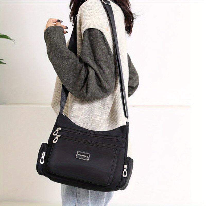 Nylon Crossbody Bag Women's Zipper Shoulder Purse