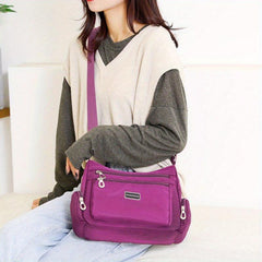 Nylon Crossbody Bag Women's Zipper Shoulder Purse