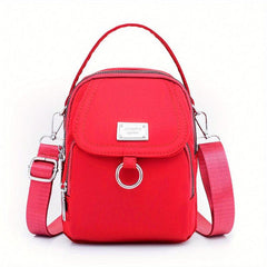 Waterproof Mini Crossbody Bag with Detachable Strap and Zipper Shoulder Bag