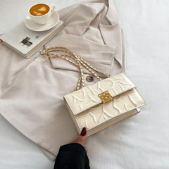 Niche Embossed Square Shoulder Chain Bag