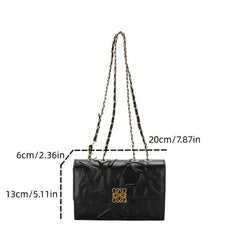 Niche Embossed Square Shoulder Chain Bag