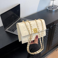 Niche Embossed Square Shoulder Chain Bag
