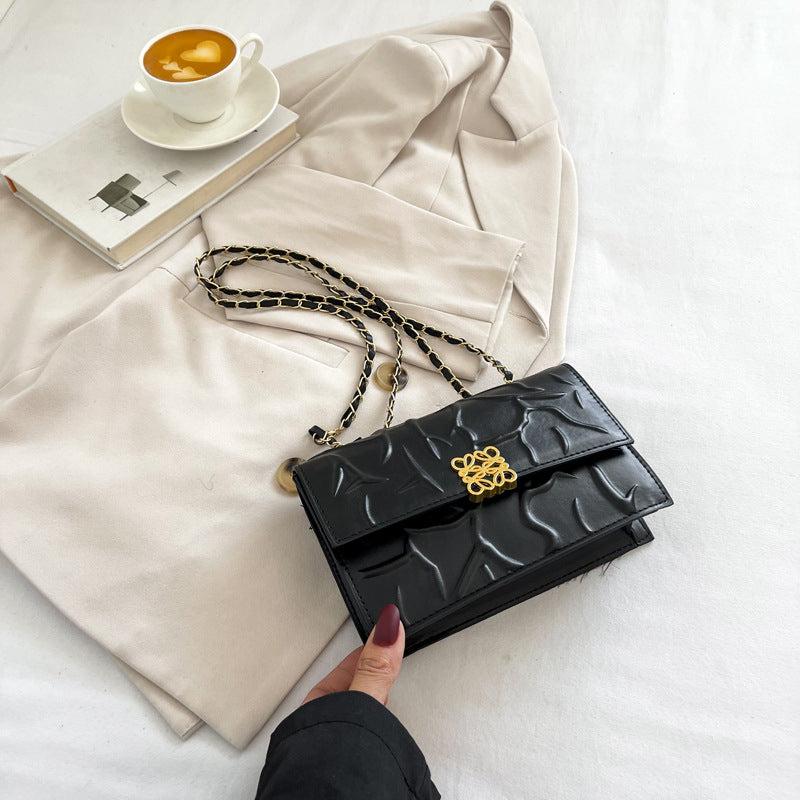 Niche Embossed Square Shoulder Chain Bag