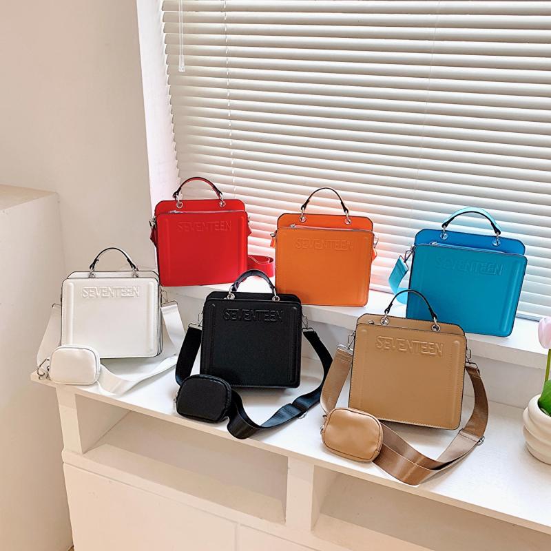 Embossed PU Leather Shoulder Bag with Zipper