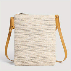 Straw Square Shoulder Bag Crossbody Bohemian Bag