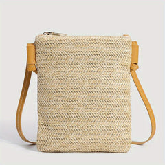 Straw Square Shoulder Bag Crossbody Bohemian Bag