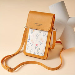 Floral Print Shoulder Bag Coin Purse Mobile Phone Bag