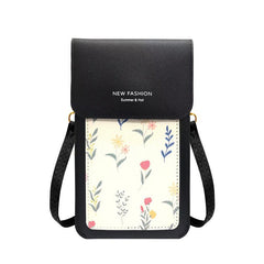 Floral Print Shoulder Bag Coin Purse Mobile Phone Bag
