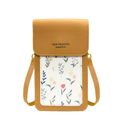 Floral Print Shoulder Bag Coin Purse Mobile Phone Bag