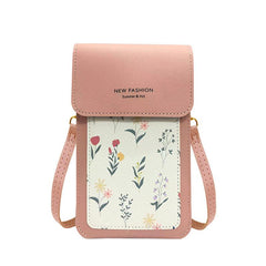 Floral Print Shoulder Bag Coin Purse Mobile Phone Bag