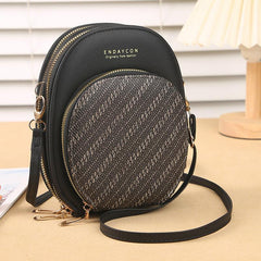Embossed Crossbody Bag Zipper Shoulder Women's Coin Purse