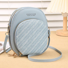 Embossed Crossbody Bag Zipper Shoulder Women's Coin Purse