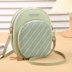 Embossed Crossbody Bag Zipper Shoulder Women's Coin Purse