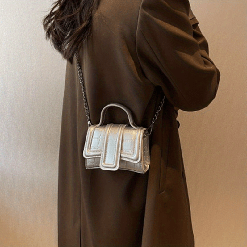 Argyle Crossbody Bag Shoulder Purse Faux Leather Women's Handbag