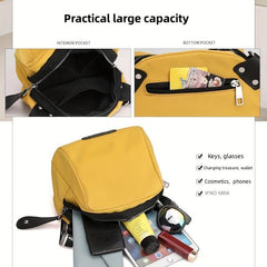 Casual Crossbody Bag Zipper Portable Sports Bag Wide Strap
