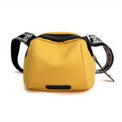 Casual Crossbody Bag Zipper Portable Sports Bag Wide Strap