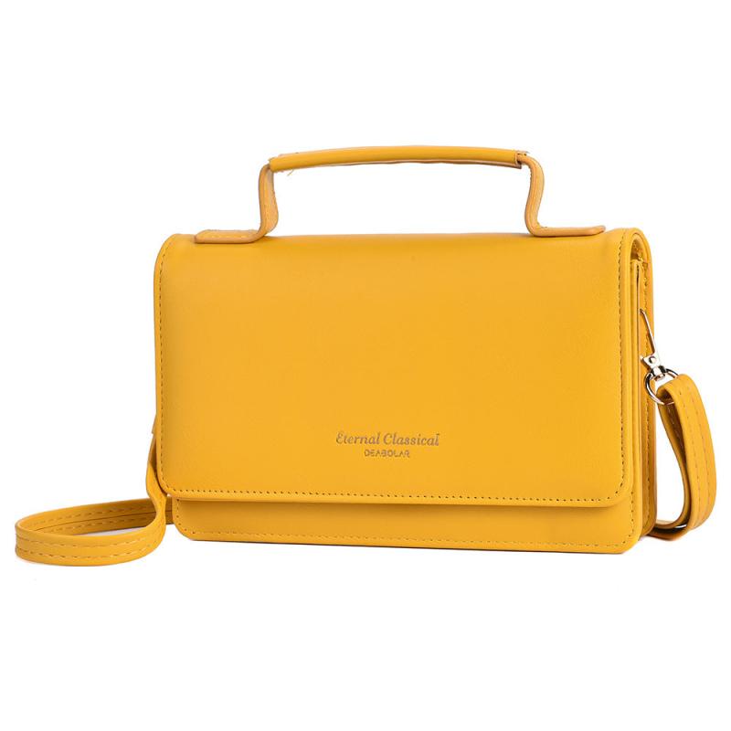 Minimalist Solid Square Bag Flap Shoulder Crossbody Bag