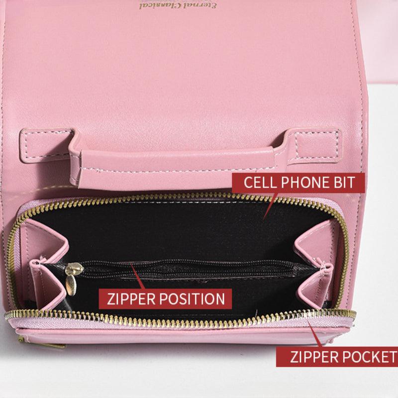 Minimalist Solid Square Bag Flap Shoulder Crossbody Bag