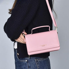 Minimalist Solid Square Bag Flap Shoulder Crossbody Bag