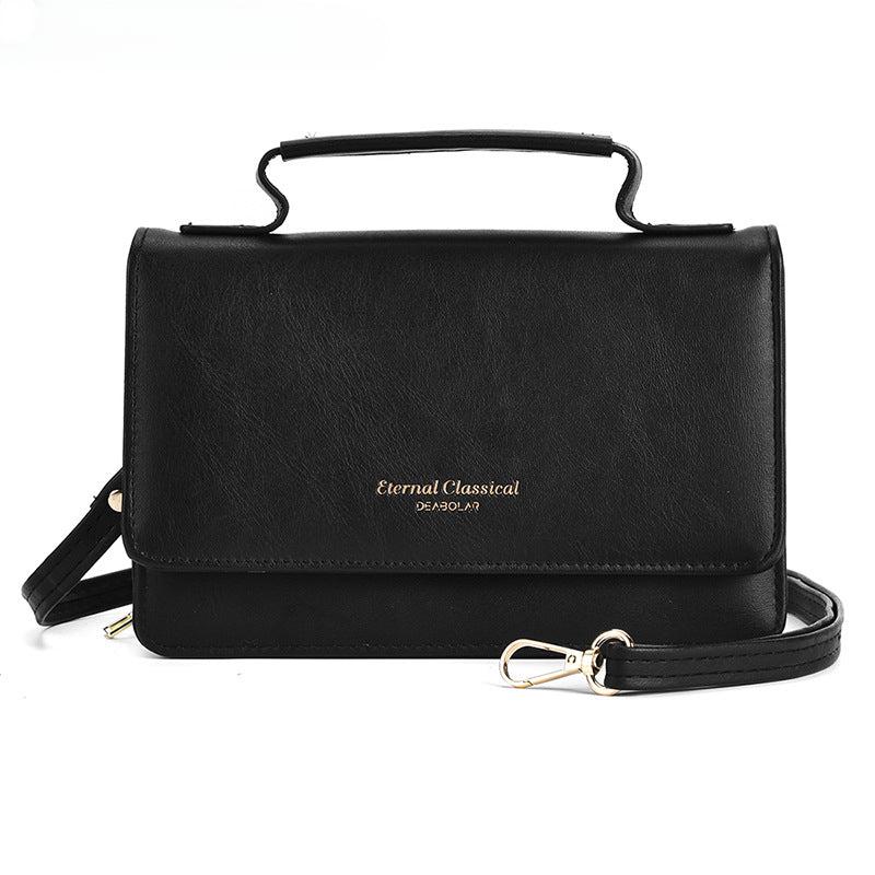 Minimalist Solid Square Bag Flap Shoulder Crossbody Bag